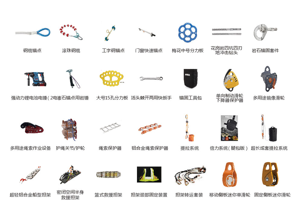 绳索救援公用装备